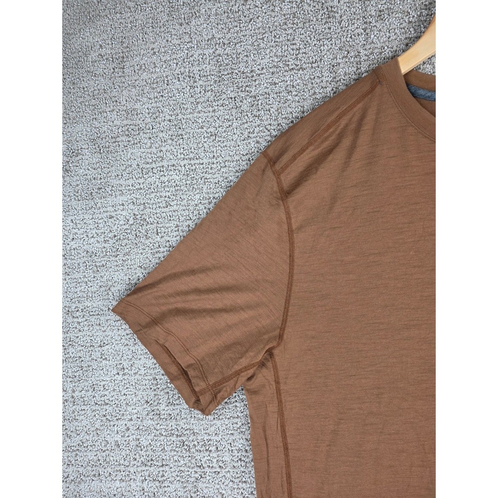 Ibex Men's Brown Short Sleeve 100% Merino Wool T-Shirt Size XXL - Picture 5 of 10